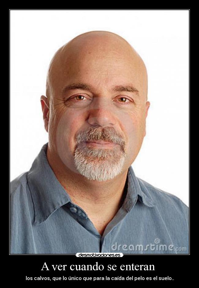 A ver cuando se enteran - los calvos, que lo único que para la caída del pelo es el suelo..