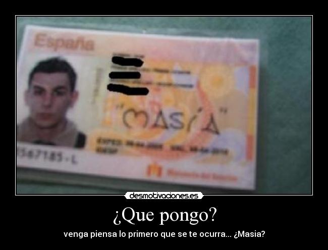 ¿Que pongo? - venga piensa lo primero que se te ocurra... ¿Masia?