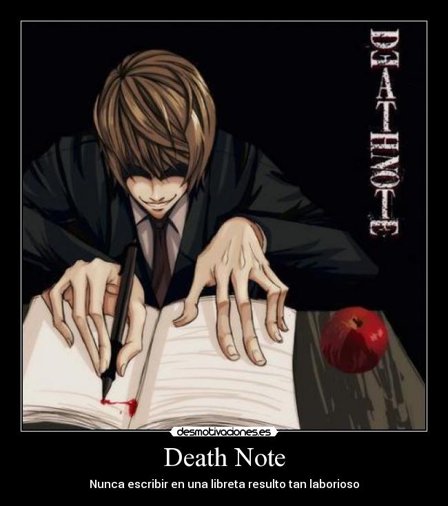 Death Note - Nunca escribir en una libreta resulto tan laborioso