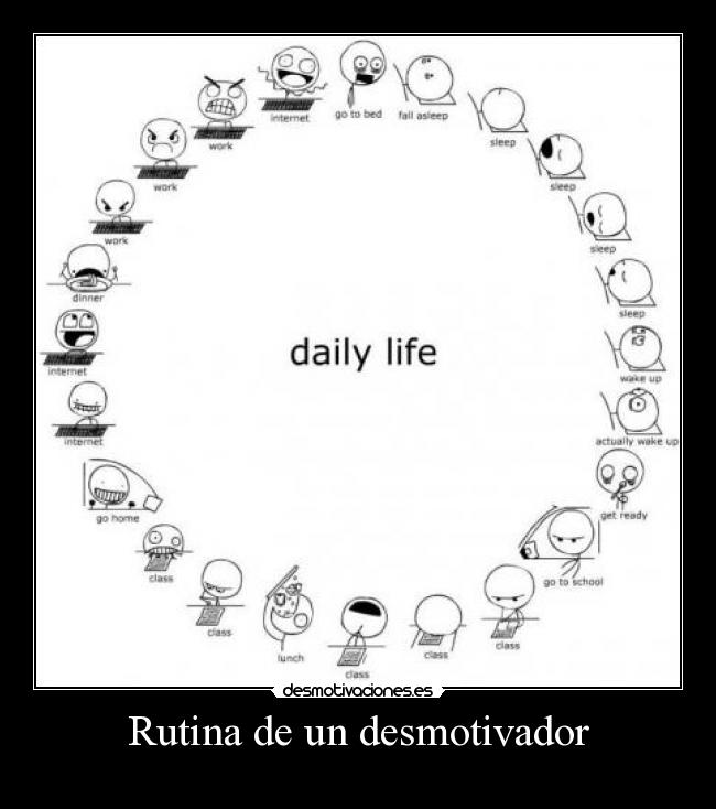 Rutina de un desmotivador - 