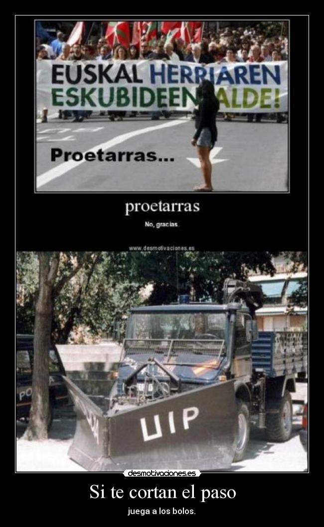 Si te cortan el paso - juega a los bolos.