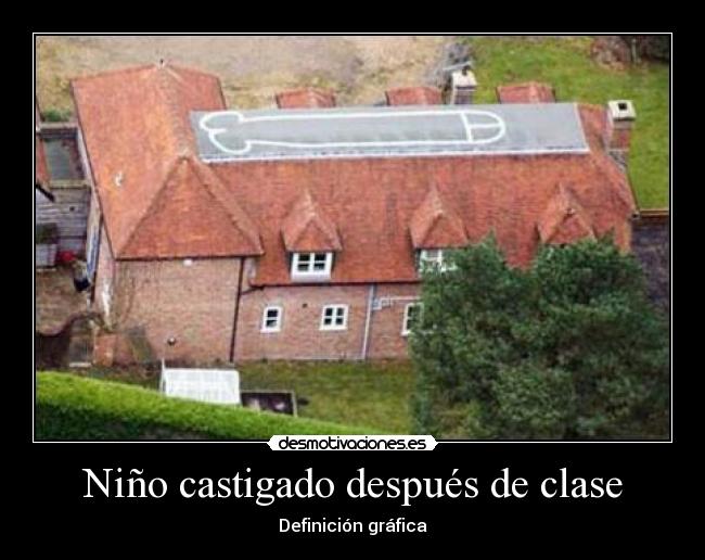 Niño castigado después de clase - Definición gráfica