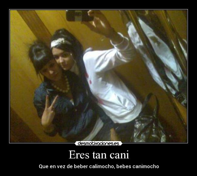 Eres tan cani - Que en vez de beber calimocho, bebes canimocho