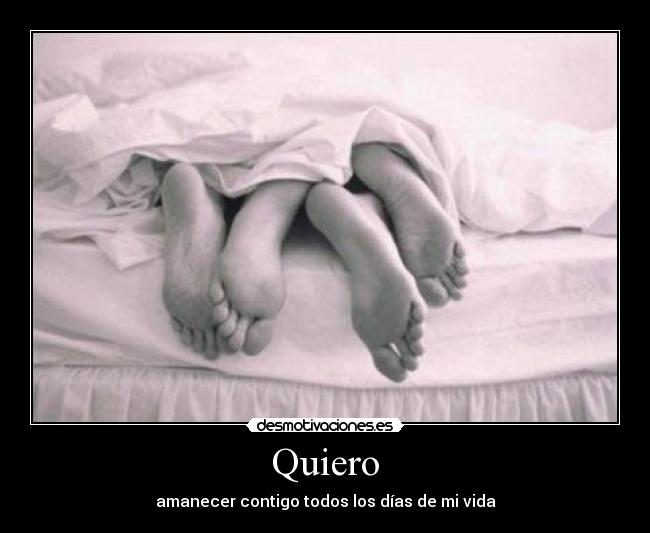 Quiero - amanecer contigo todos los días de mi vida