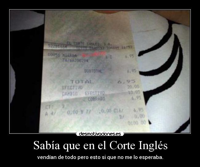 Sabía que en el Corte Inglés -