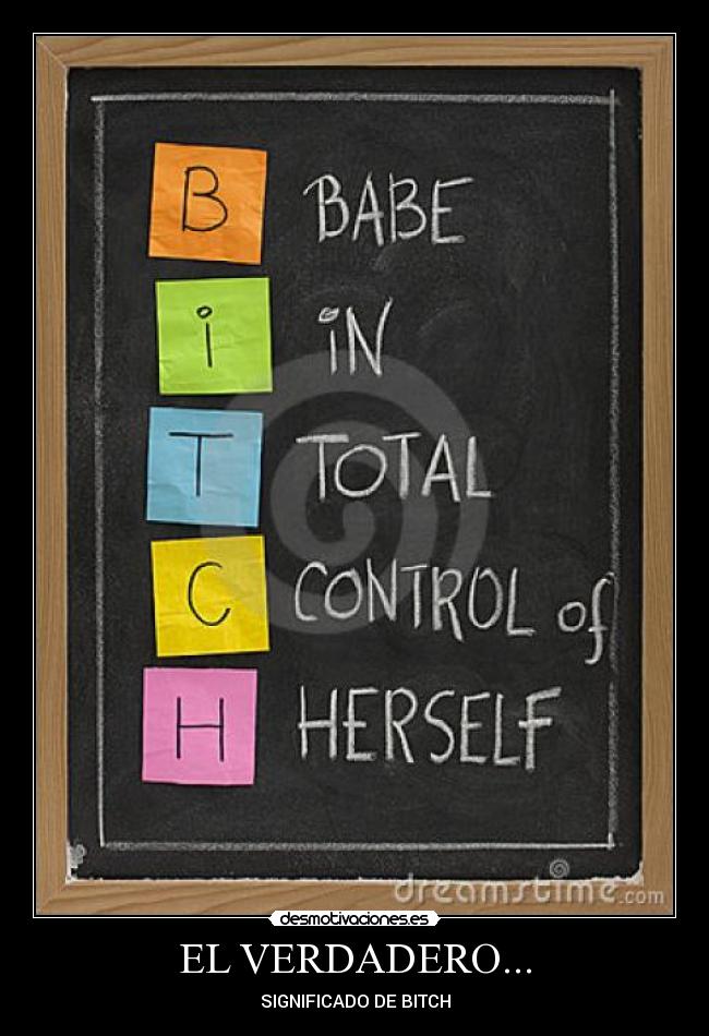 EL VERDADERO... - SIGNIFICADO DE BITCH