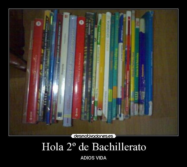 Hola 2º de Bachillerato -