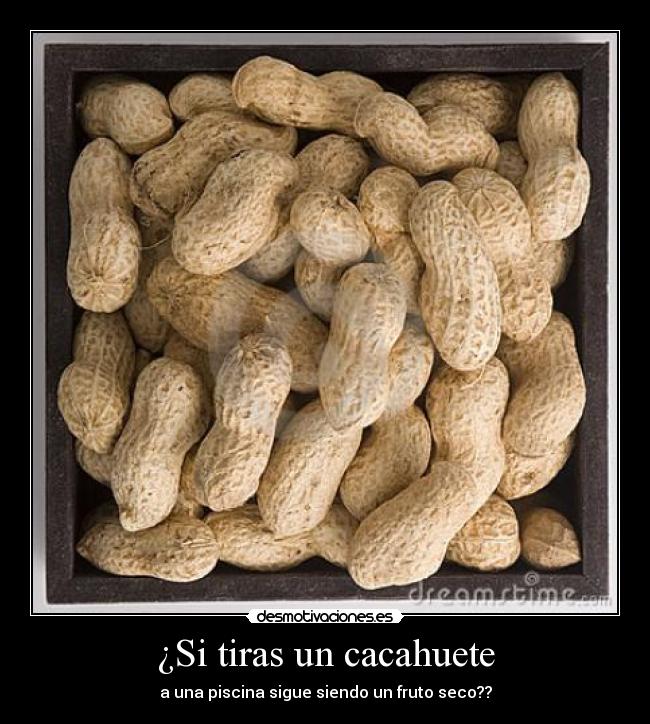 ¿Si tiras un cacahuete -
