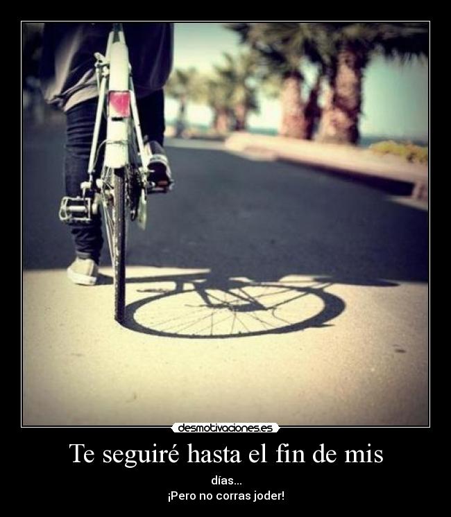 Te seguiré hasta el fin de mis -