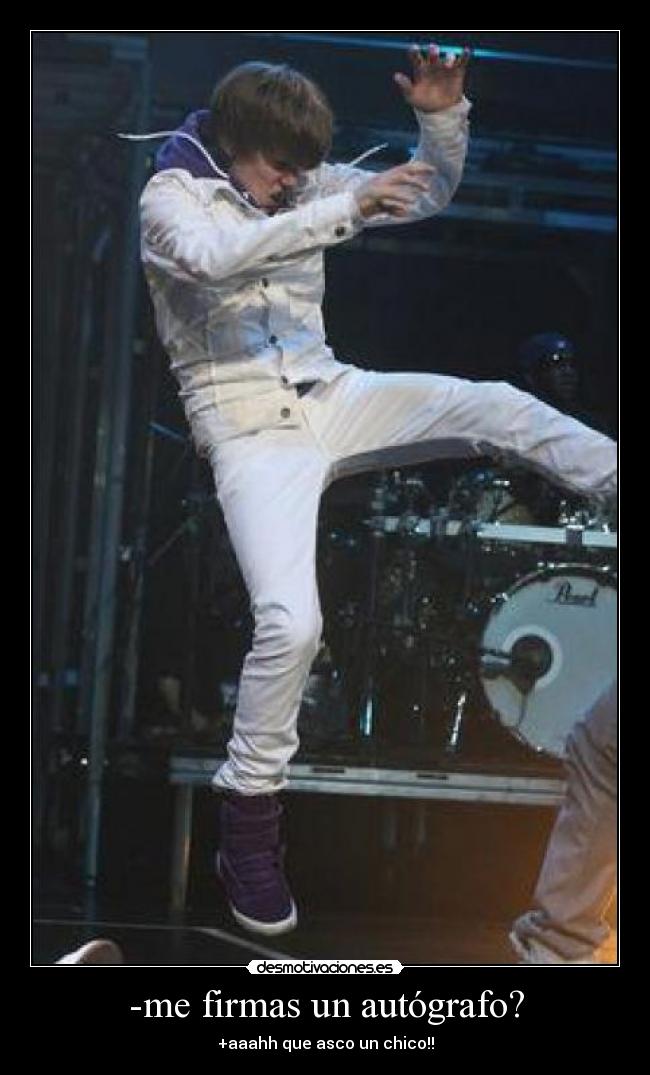 -me firmas un autógrafo? - +aaahh que asco un chico!!
