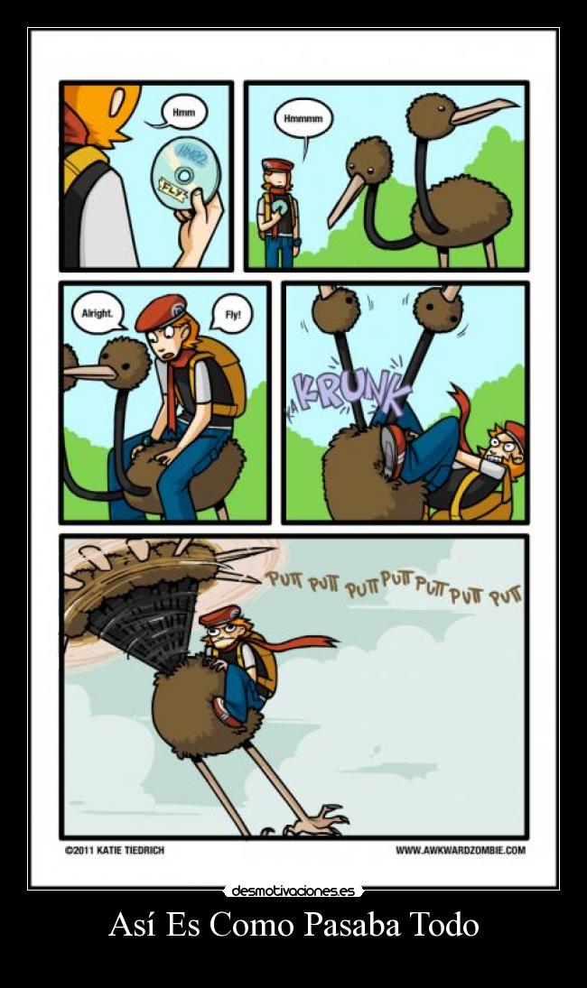 carteles asi como pasaba todo pokemon infancia doduo desmotivaciones