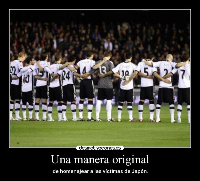 Una manera original - de homenajear a las víctimas de Japón.