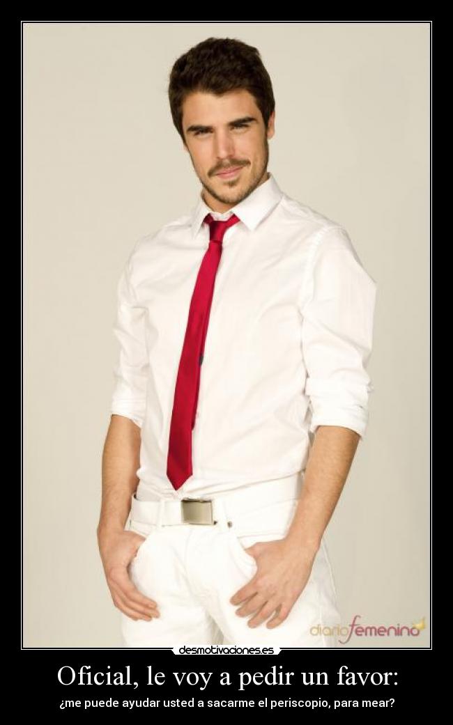 Oficial, le voy a pedir un favor: - 