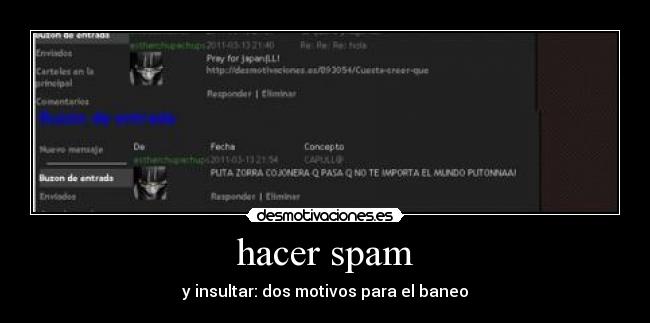 hacer spam -