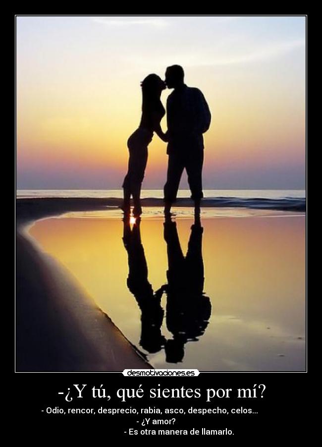 -¿Y tú, qué sientes por mí? - 