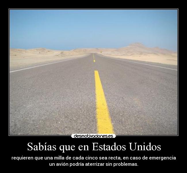 carteles estados unidos milla avion carretera desierto desmotivaciones