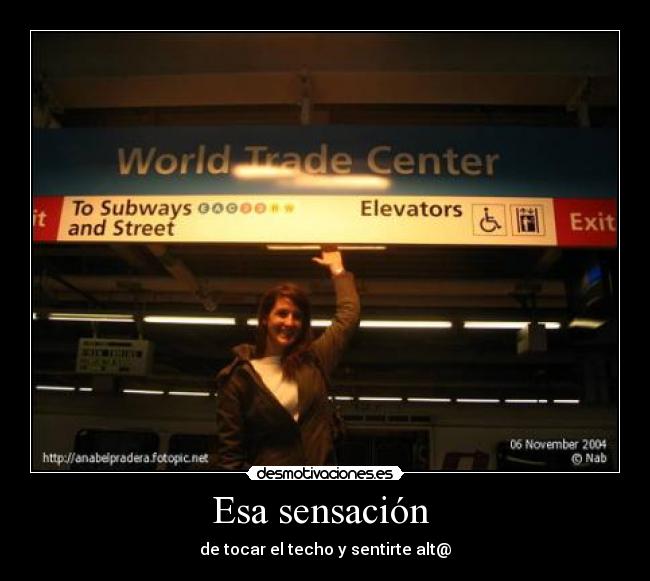 Esa sensación  - de tocar el techo y sentirte alt@