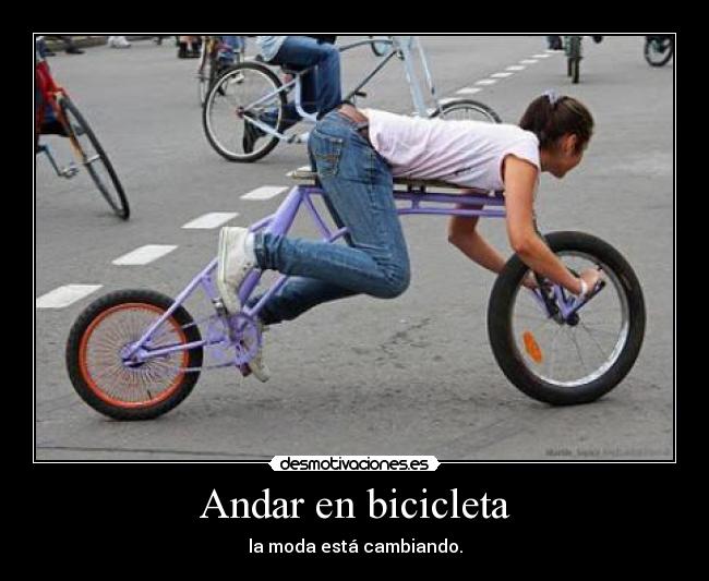 Andar en bicicleta - la moda está cambiando.