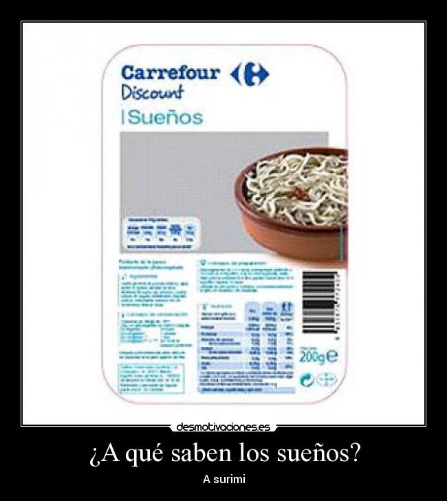 ¿A qué saben los sueños? - A surimi