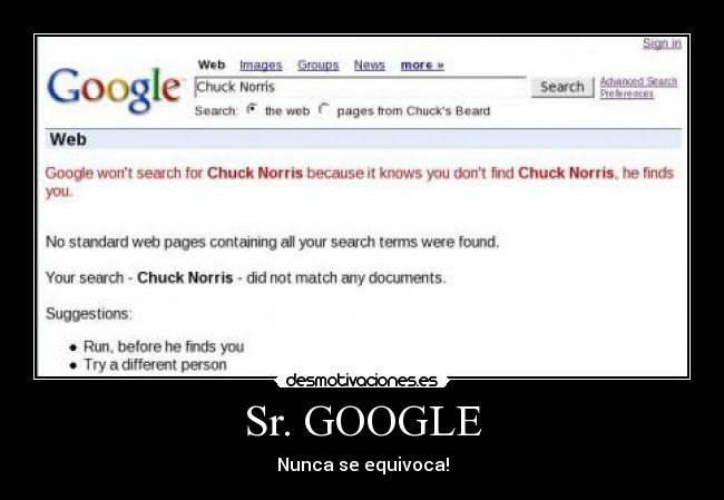 Sr. GOOGLE - 