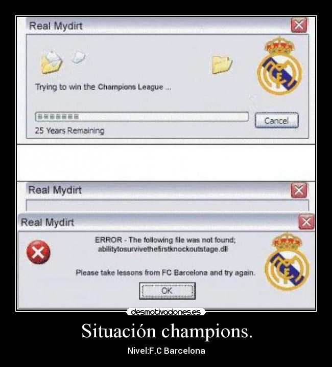Situación champions. - Nivel:F.C Barcelona