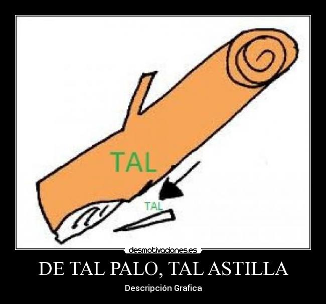 DE TAL PALO, TAL ASTILLA -