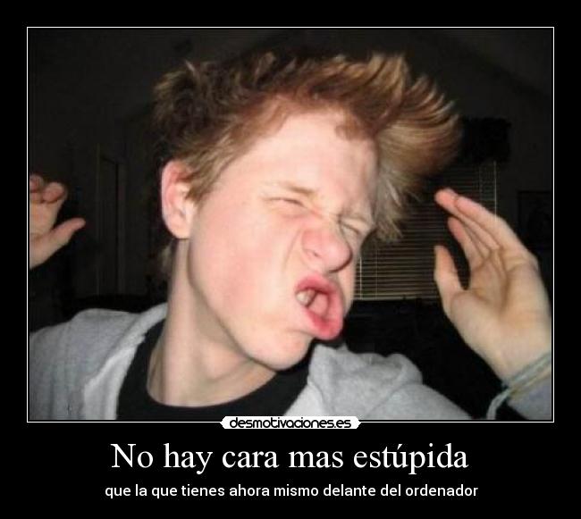 No hay cara mas estúpida -