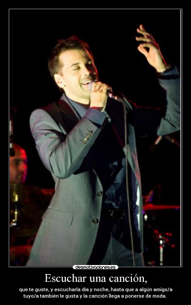 Escuchar una canción, -