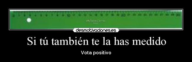 Si tú también te la has medido - Vota positivo