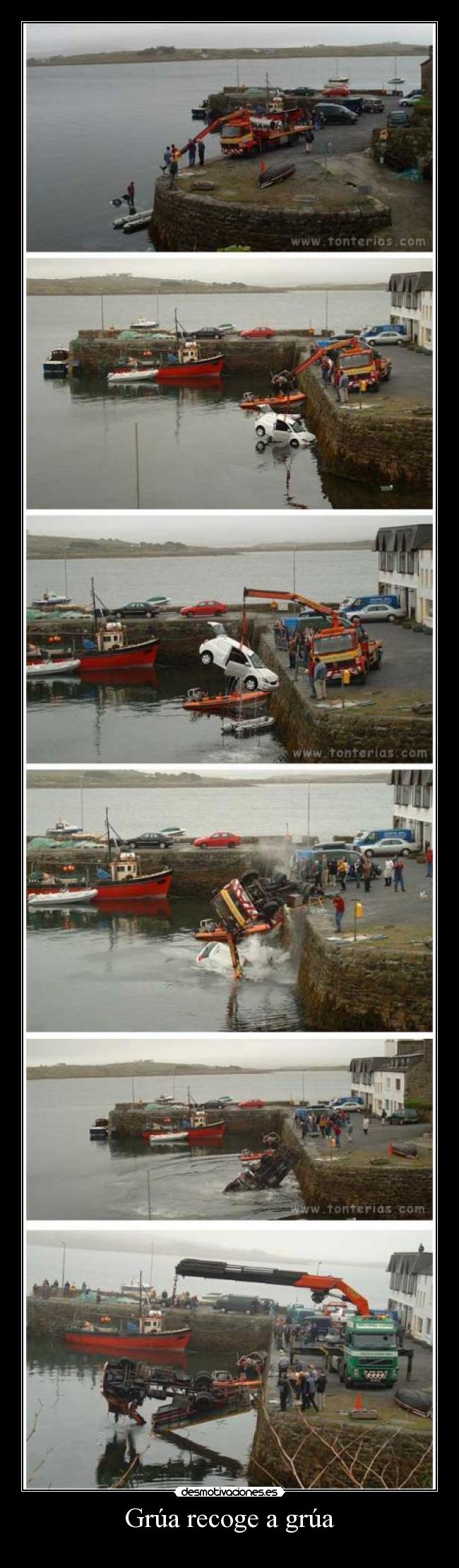 Grúa recoge a grúa - 