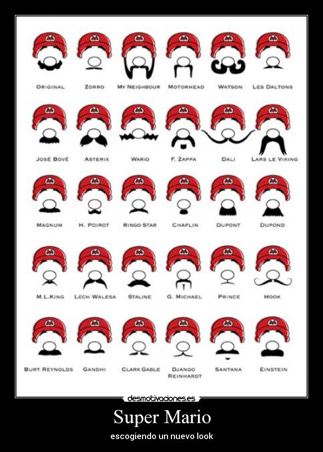 Super Mario - escogiendo un nuevo look