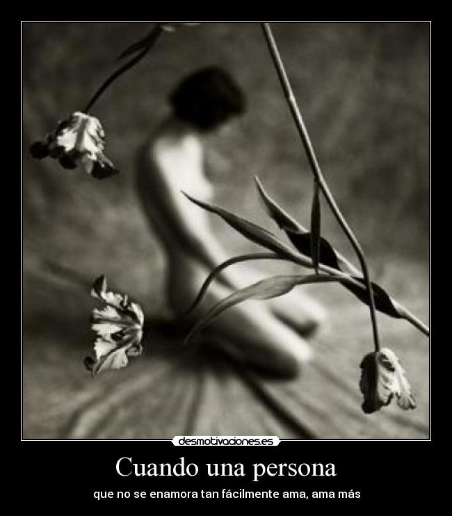 Cuando una persona -