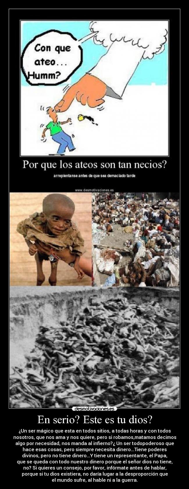 carteles dios dios critica ateo desmotivaciones