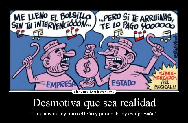 Desmotiva que sea realidad -