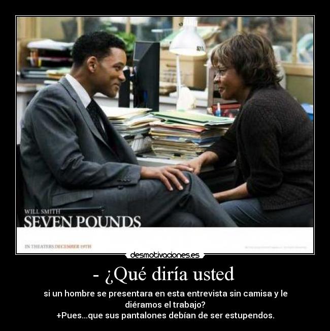 - ¿Qué diría usted -