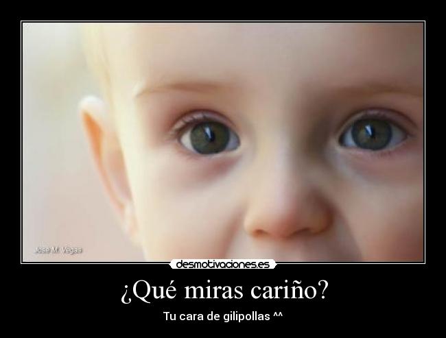 ¿Qué miras cariño? - Tu cara de gilipollas ^^