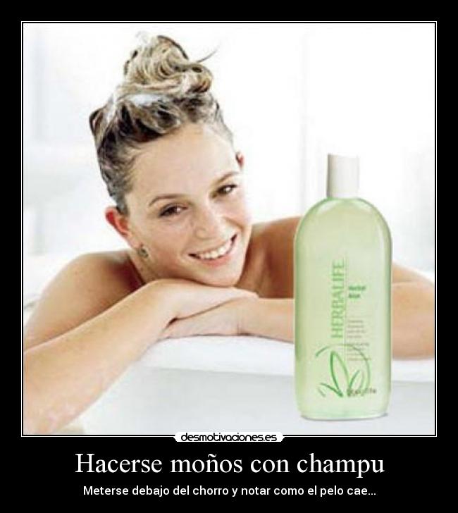 Hacerse moños con champu -