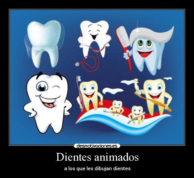 Dientes animados - a los que les dibujan dientes