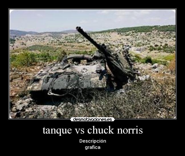 tanque vs chuck norris - Descripción
grafica