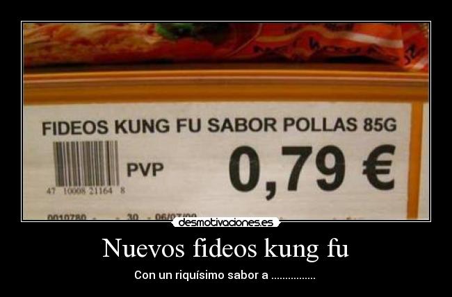 Nuevos fideos kung fu -