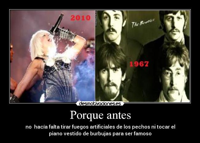 Porque antes -