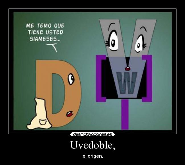 Uvedoble, - el origen.