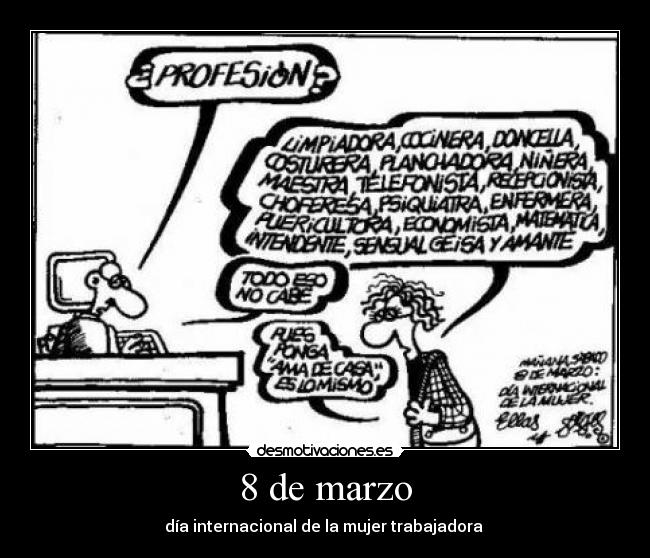 8 de marzo - día internacional de la mujer trabajadora