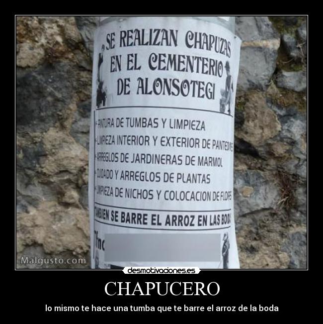 carteles chapucero hace arreglos tumba arroz desmotivaciones