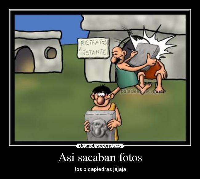Asi sacaban fotos -