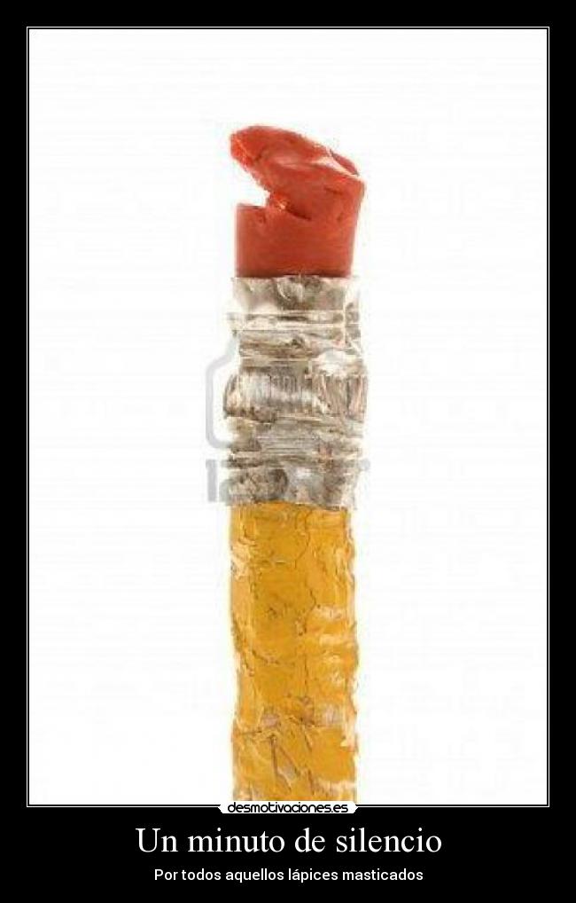 carteles silencio lapiz lapices minuto silencio desmotivaciones