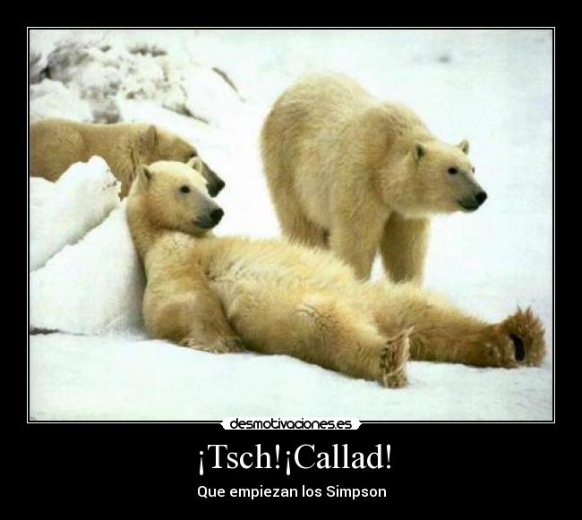 ¡Tsch!¡Callad! -