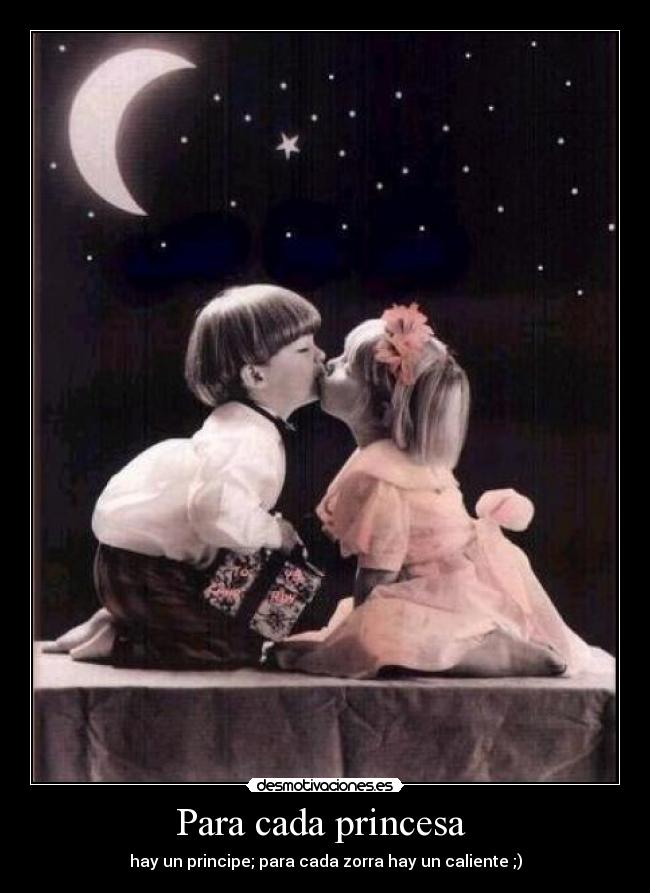 Para cada princesa  - hay un principe; para cada zorra hay un caliente ;)