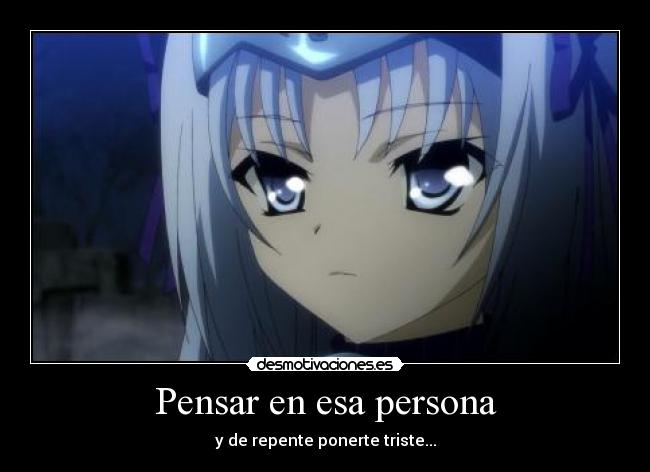 Pensar en esa persona -