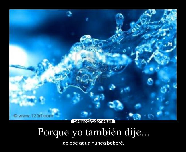 Porque yo también dije... -